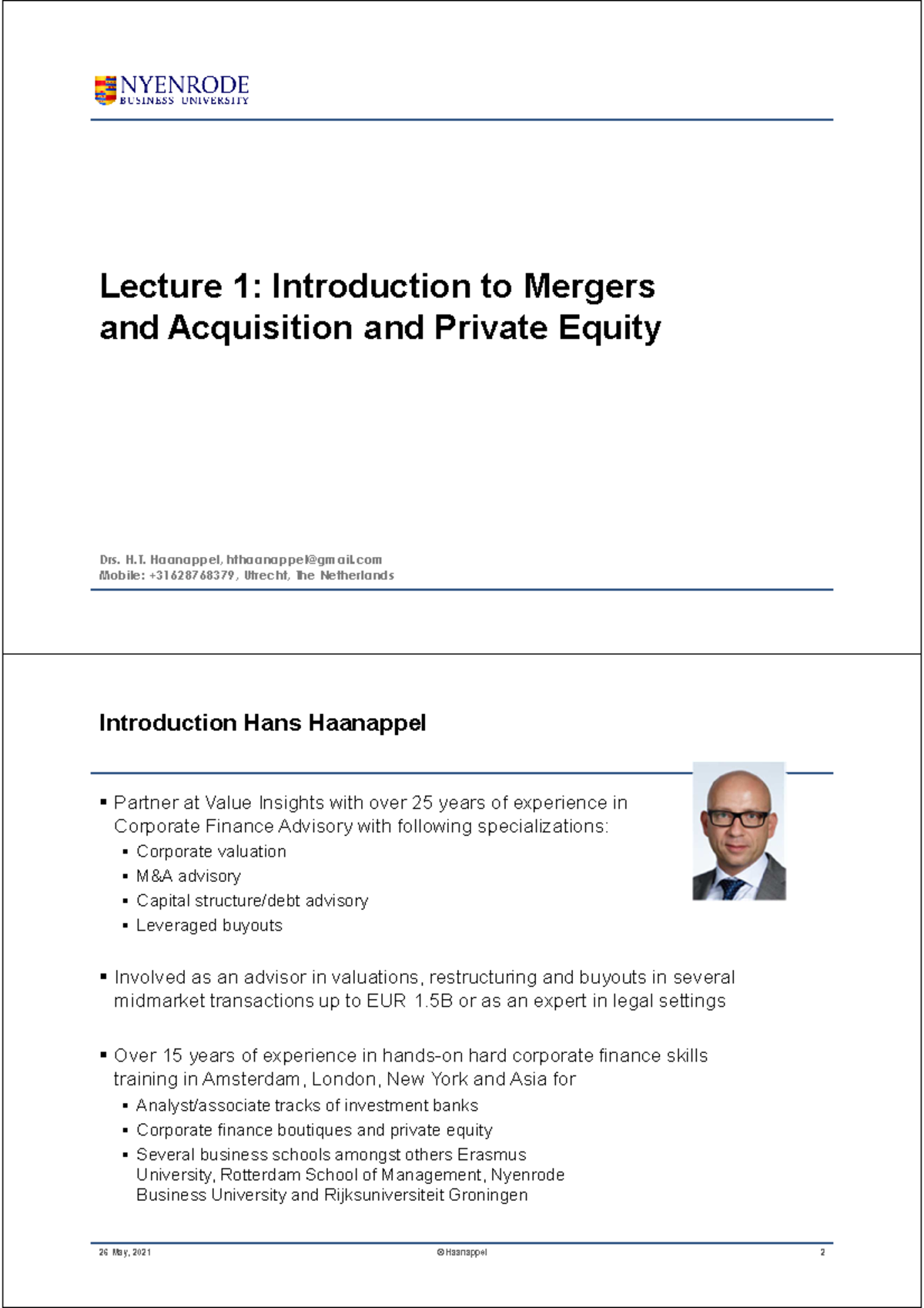 Handouts+Lecture+1 MAPE Hans+Haanappel - Drs. H. Haanappel, hthaanappel ...