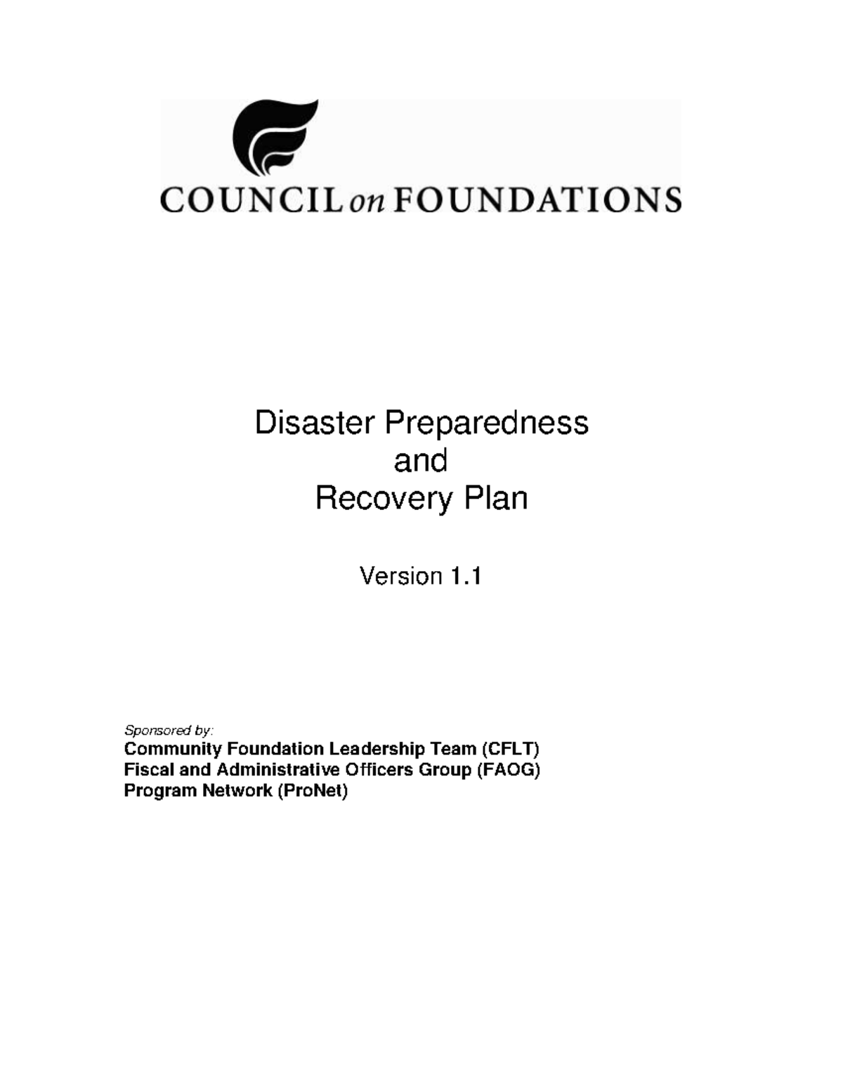 Disasterand Recovery Plan - Disaster Preparedness and Recovery Plan ...