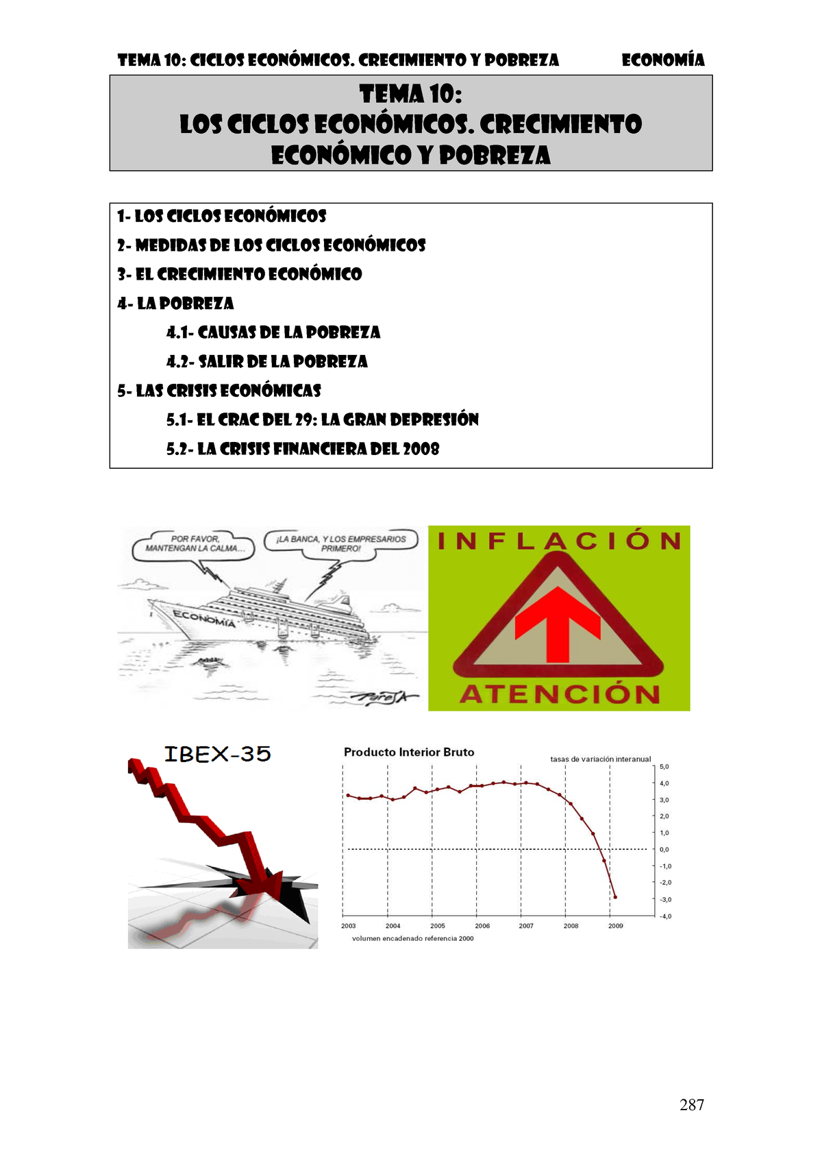 T 10 Ciclos Econc 3b3micos 1 - TEMA 10: LOS CICLOS ECON”MICOS ...