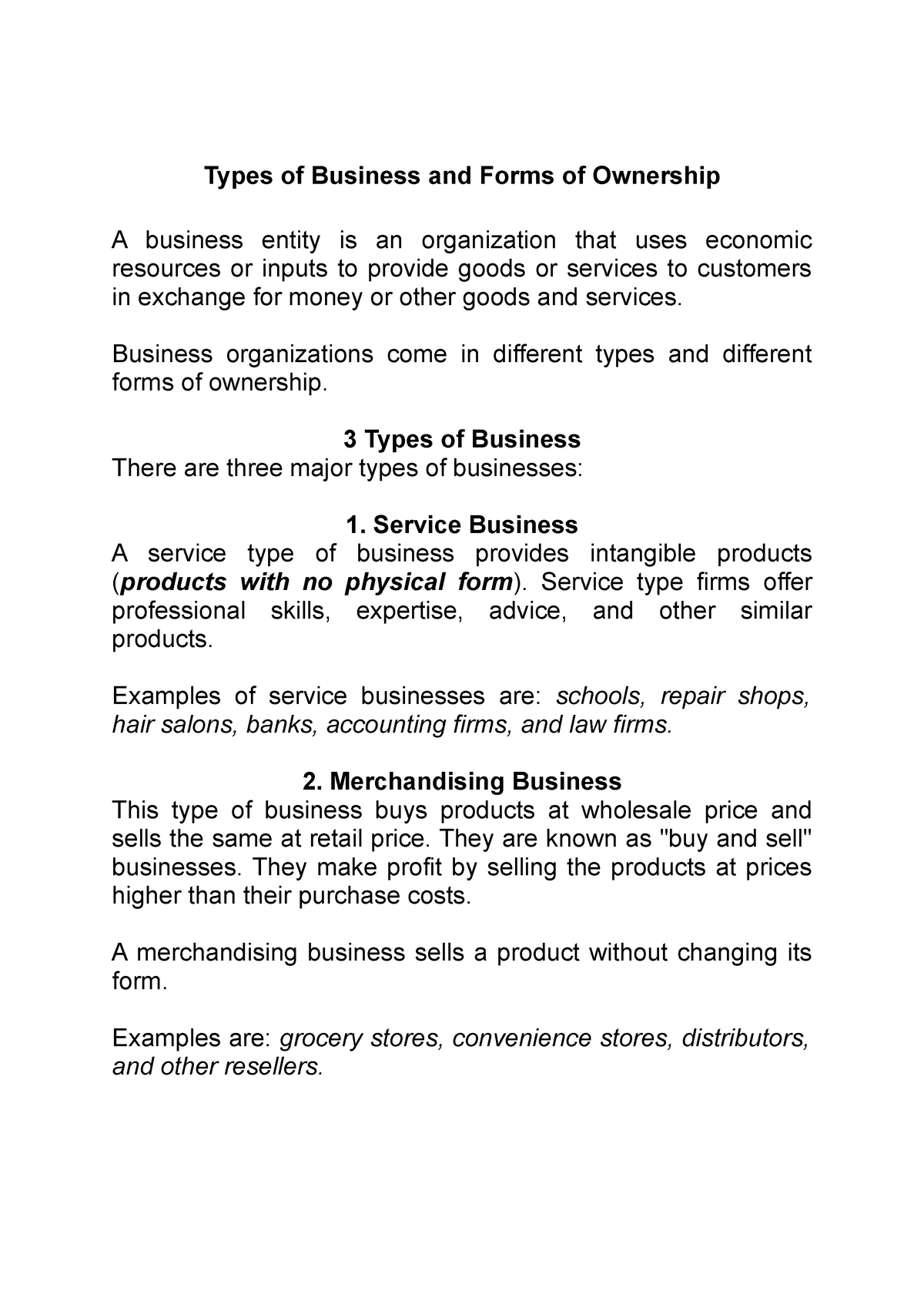 types-of-business-and-forms-of-ownership-business-organizations-come