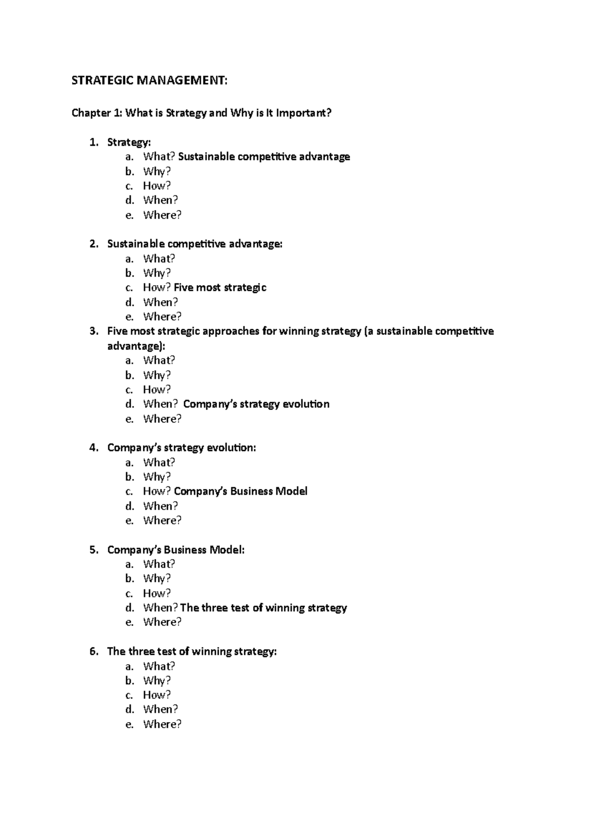 Strategic Management - STRATEGIC MANAGEMENT: Chapter 1: What Is ...