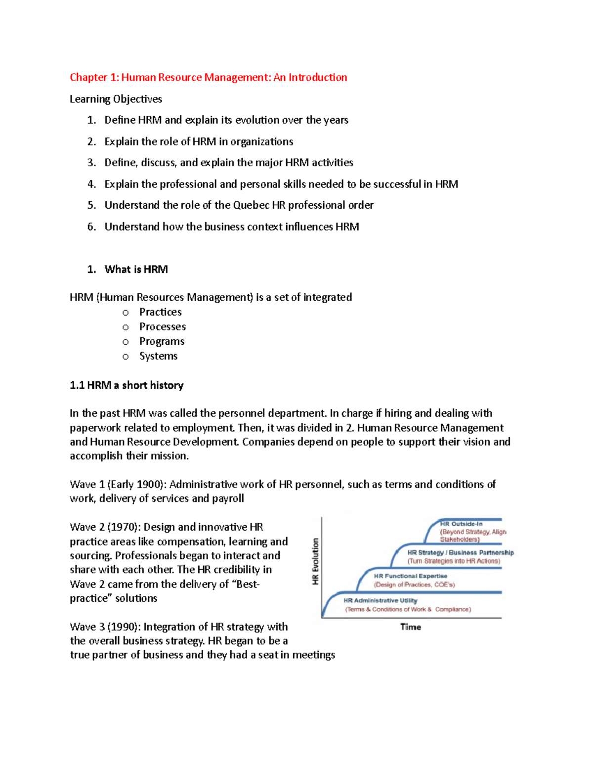 Chapter 1 - Chapter 1: Human Resource Management: An Introduction ...