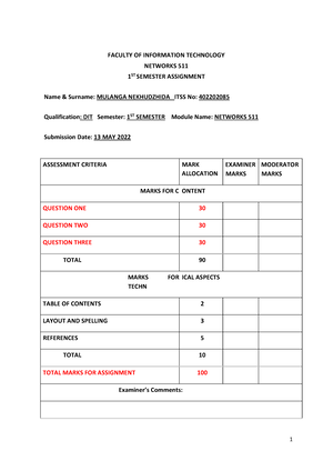 networks 512 assignment