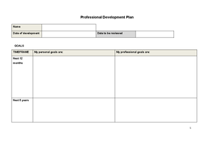 Example-PDP - Example-PDP - Professional Development Plan Name Date of ...