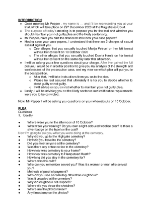 Conference R V Pepper Sexual Assault Questions Studocu