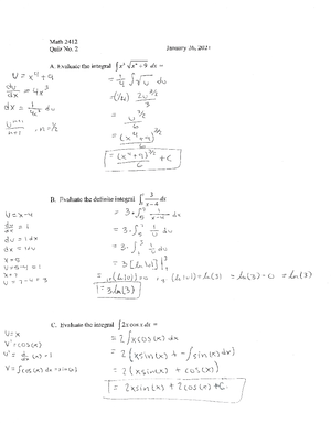 Math quiz 7 - math quiz - MATH 2412 - Studocu