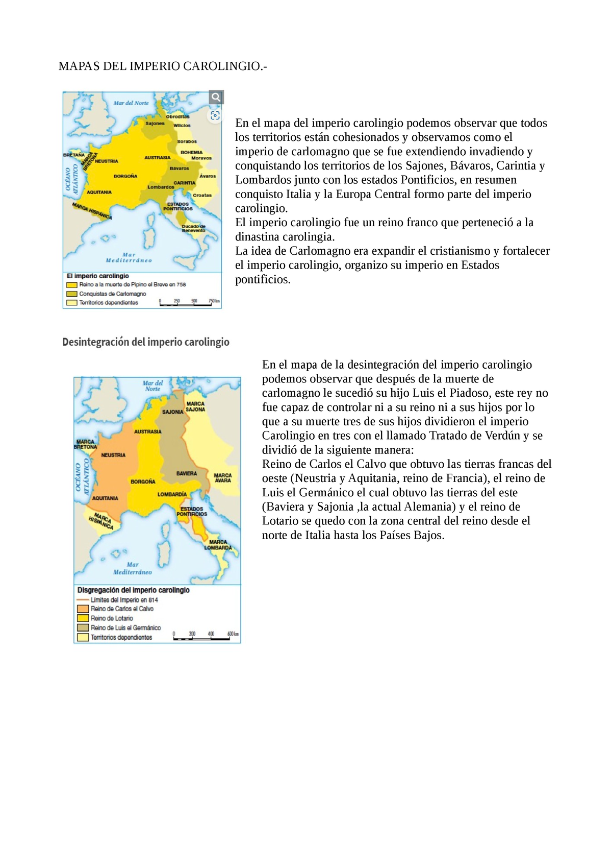 Mapas Pag Imperio Carolingio MAPAS DEL IMPERIO CAROLINGIO En El Mapa Del Imperio