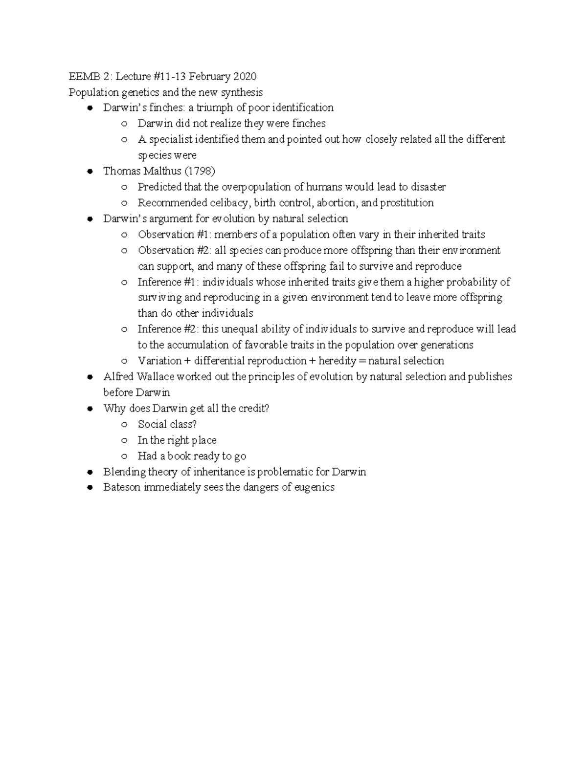 EEMB 2 2 13 2020 - Even - EEMB 2: Lecture #11-13 February 2020 ...