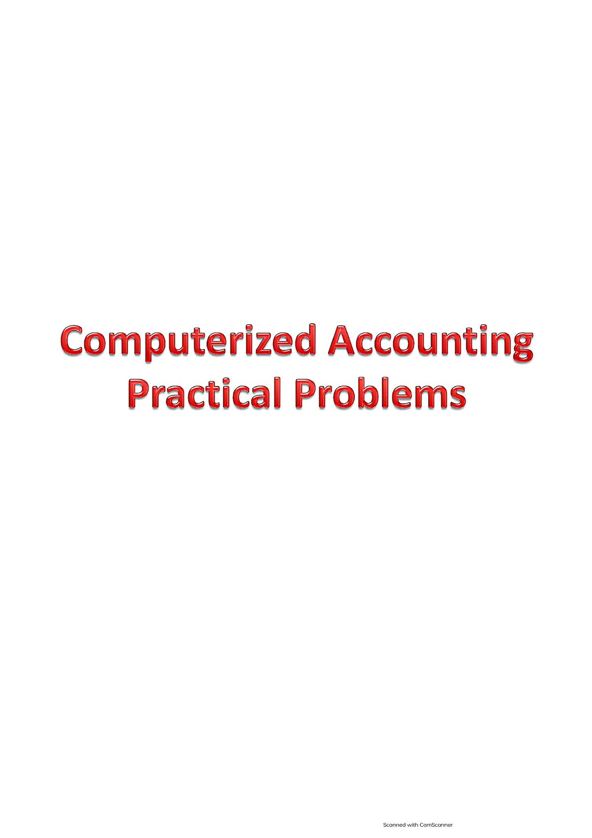 Computerised Accounting - B.Com Computer Application - Studocu