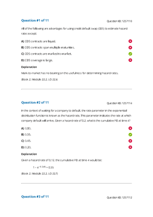 Reading 21 Credit Risks and Credit Derivatives - Answers - Question #1 ...