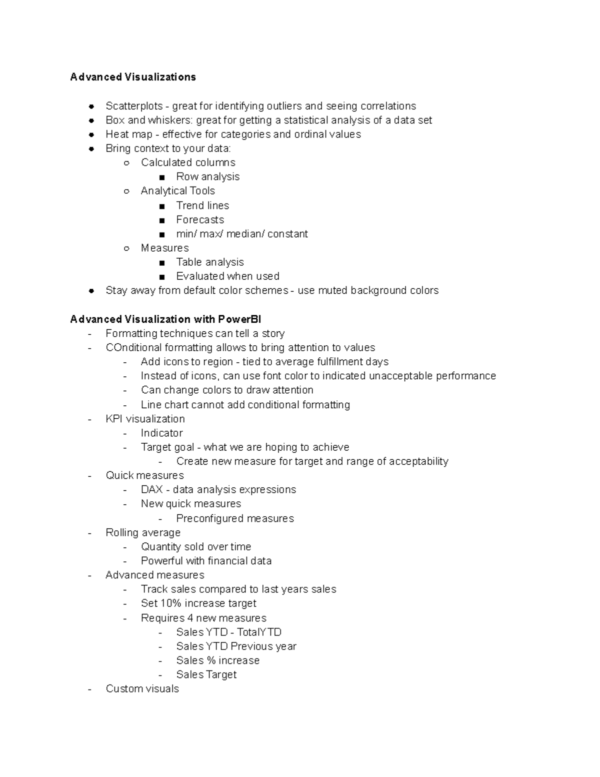 Week 3 - Advanced Visualizations - MBA 8534 - Villanova - Studocu