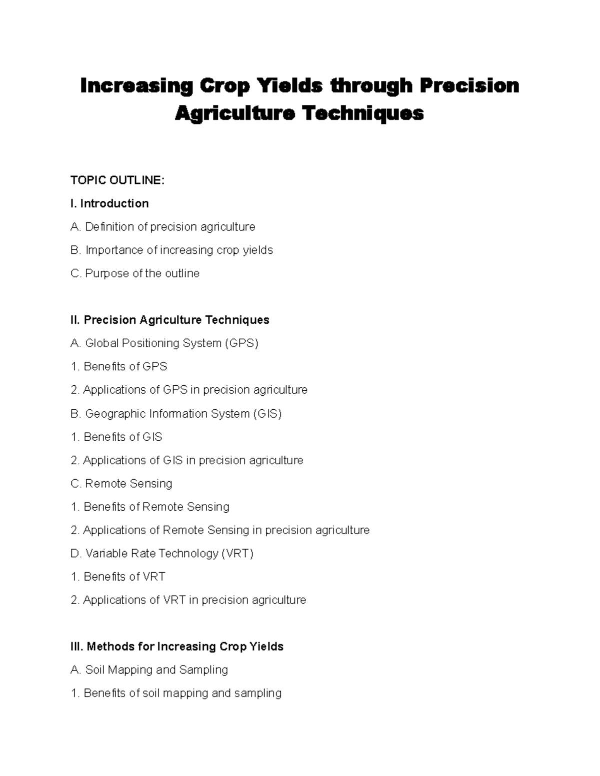 1. Increasing Crop Yields Through Precision Agriculture Techniques ...