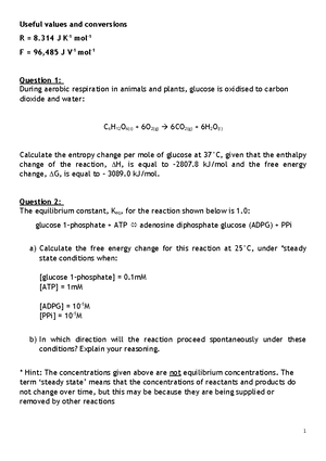 2022 Energetics TBL1 MCQ questions - 1 5 BBB 0223 TBL1 Energetics ...