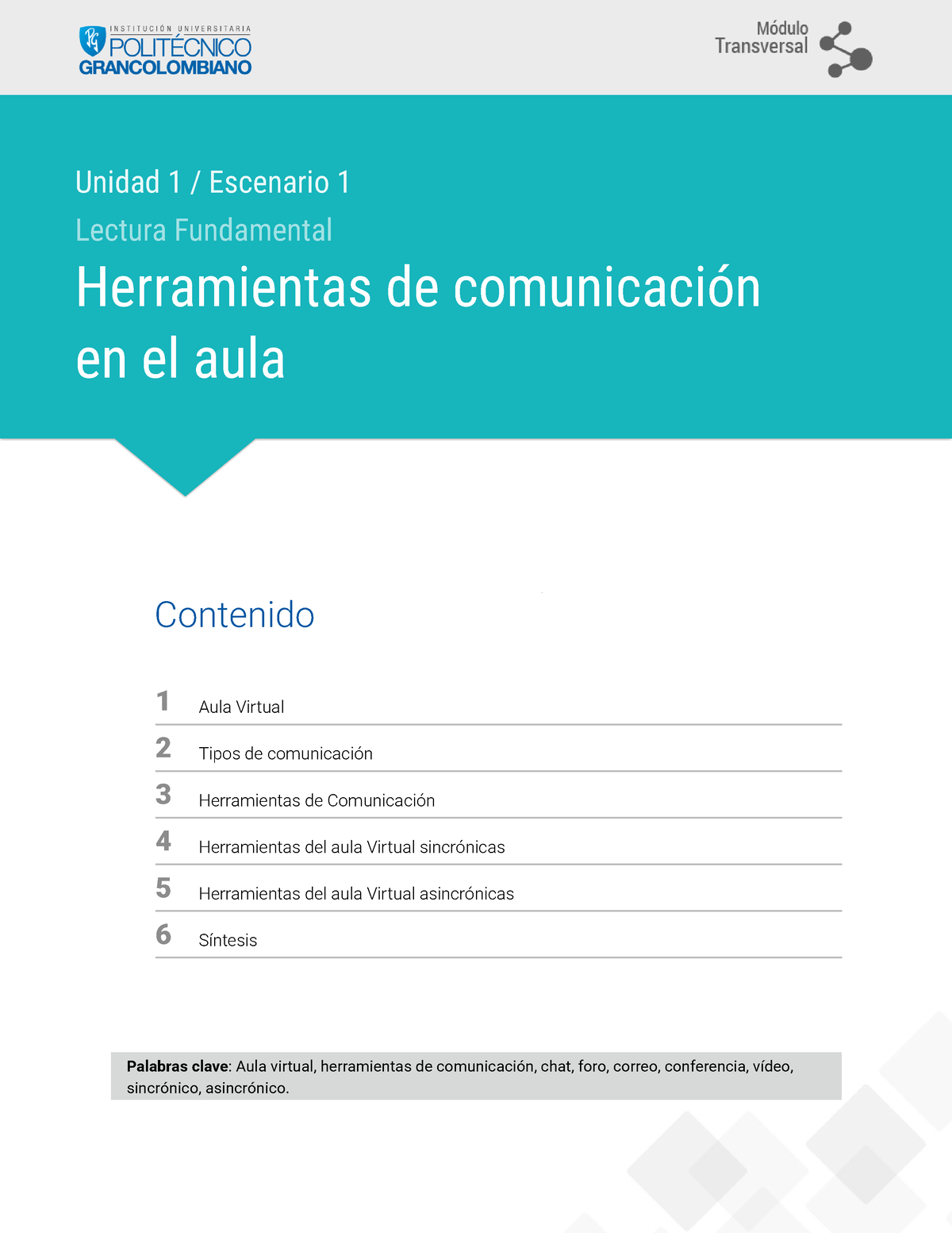 Lectura Fundamental Herramientas De Comunicación En El Aula Unidad 1