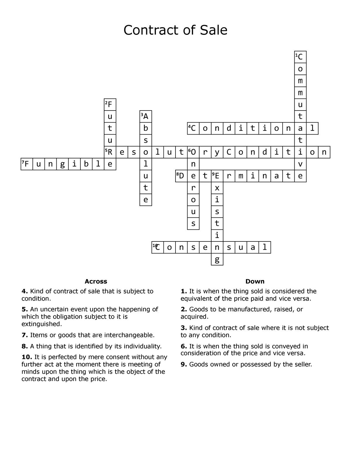 contract-of-sale-crossword-answers-contract-of-sale-across-4-kind-of