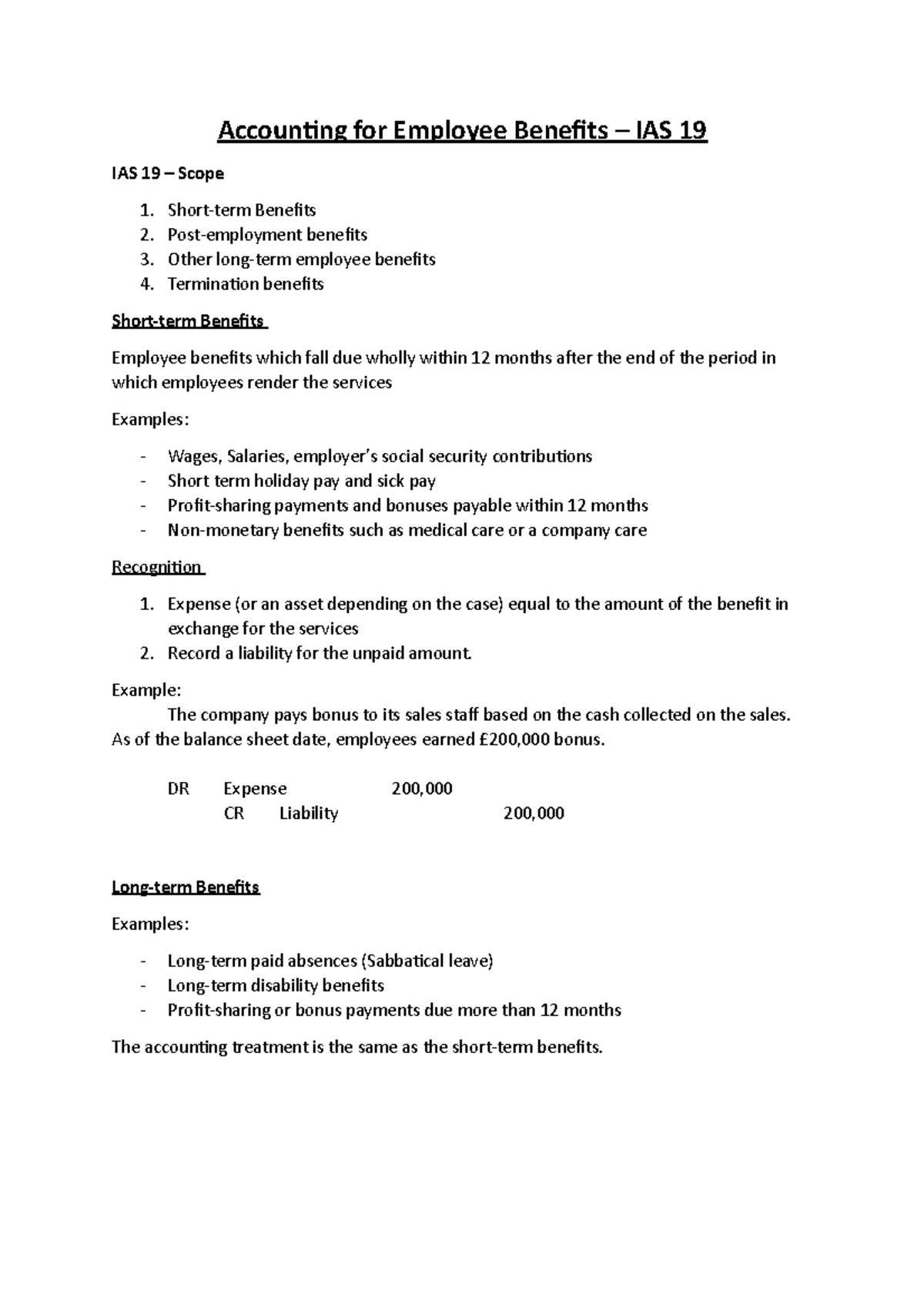 5. Accounting For Employee Benefits - IAS 19 - Accounting For Employee ...