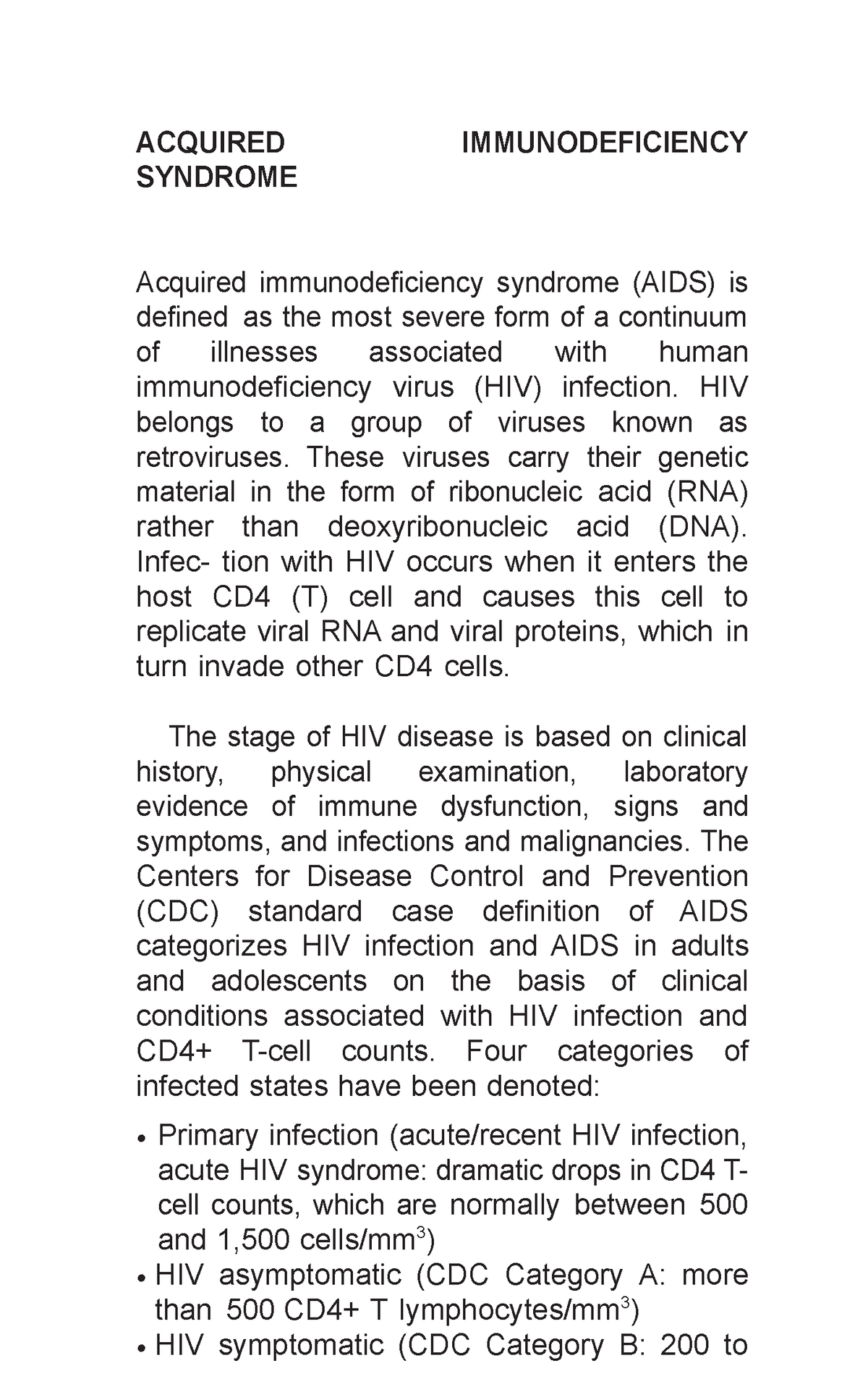 Acquired Immunodeficiency Syndrome - ACQUIRED IMMUNODEFICIENCY SYNDROME ...