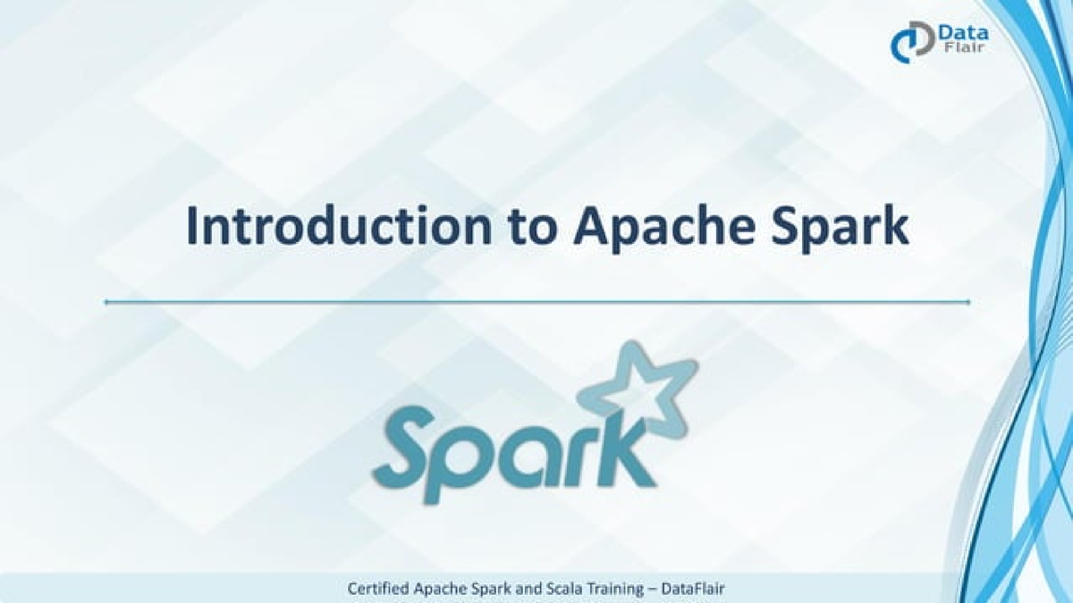 Introduction To Apache Spark 139822305 - Data Science - Studocu