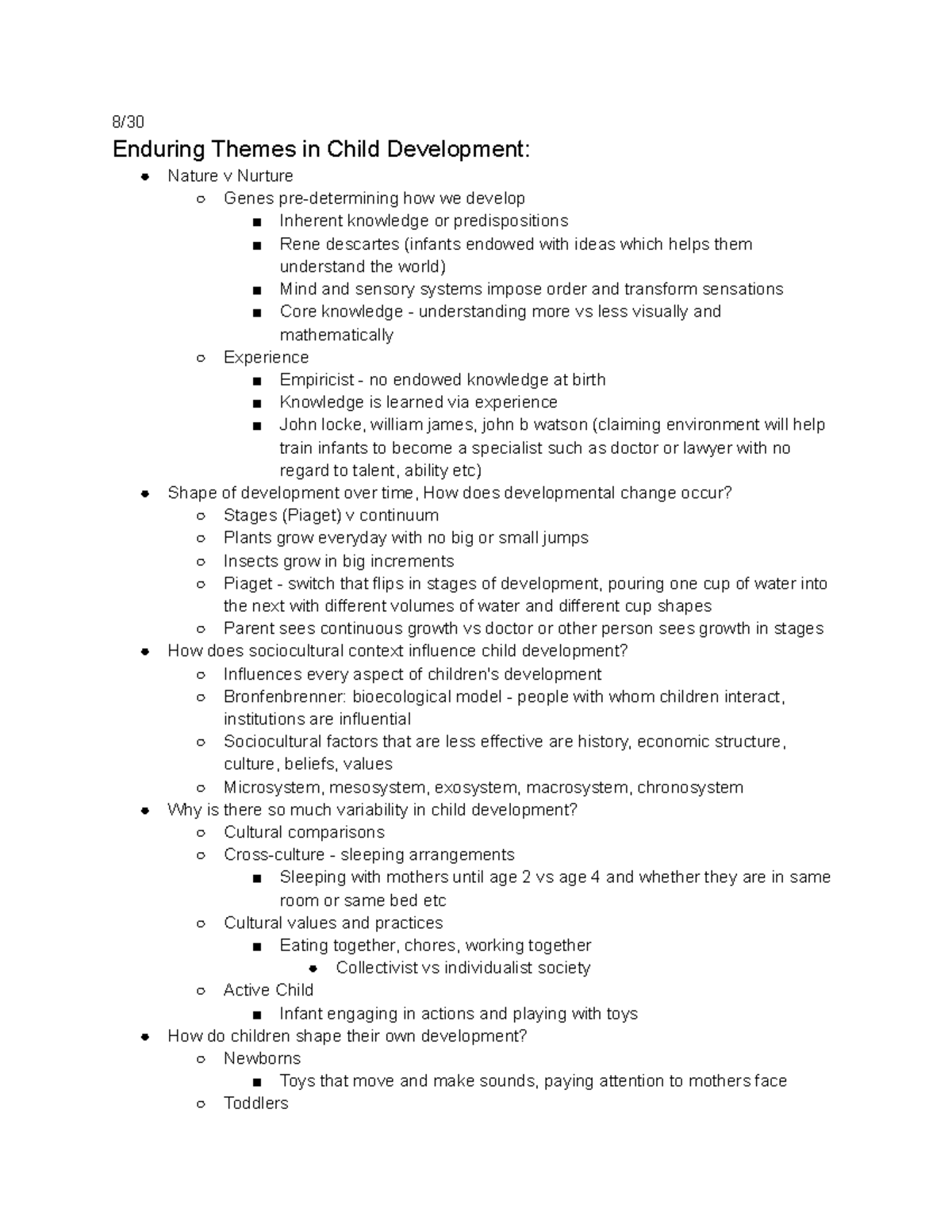 child development and child psychology b ed notes