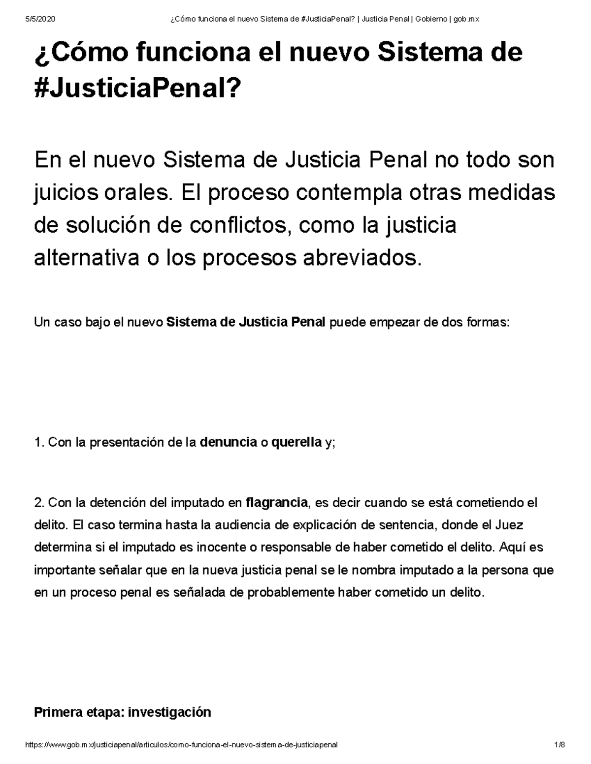 ¿Cómo funciona el nuevo Sistema de #Justicia Penal Justicia Penal ...
