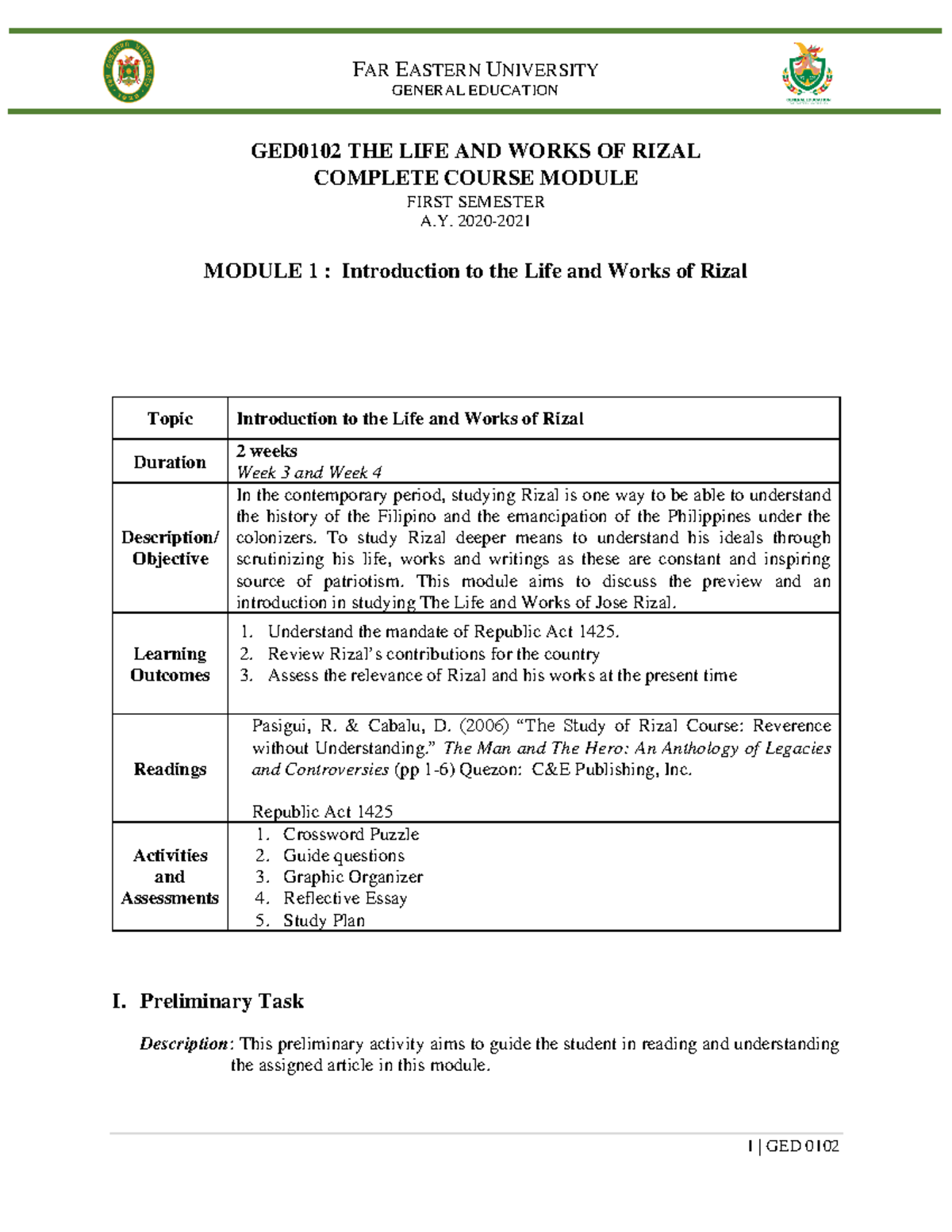 Rizal-Module-1 - Life of Rizal - Warning: TT: undefined function: 32 ...