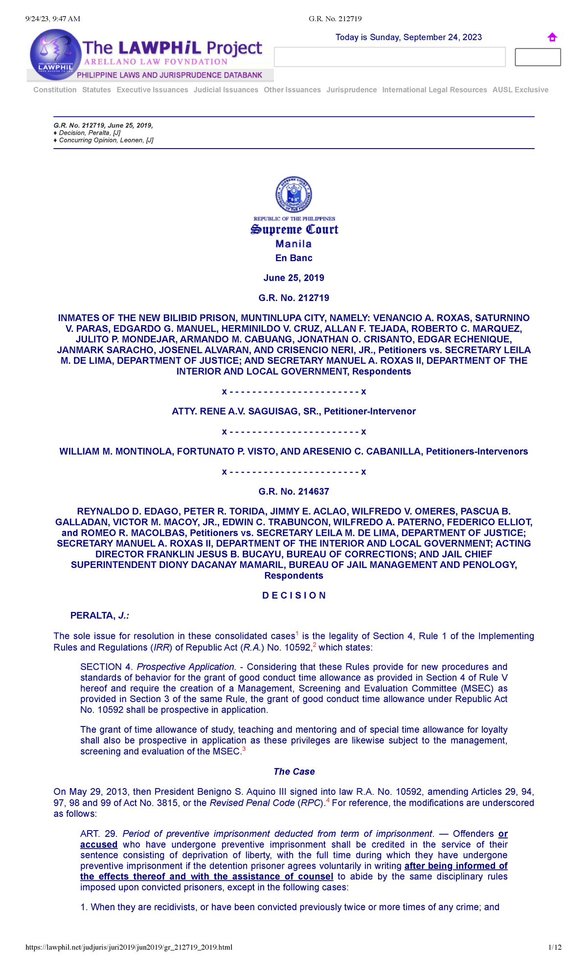 Consti - Case 29 - Constitution Statutes Executive Issuances Judicial ...