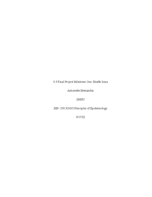 Antoinette Cooper IHP 330 Module One Journal - Antoinette Cooper IHP ...