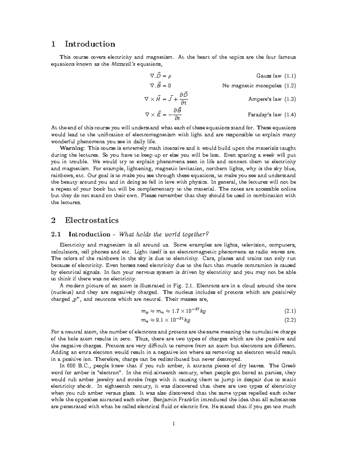 ECE 106 Course Notes Typed - 1 Introduction This course covers ...