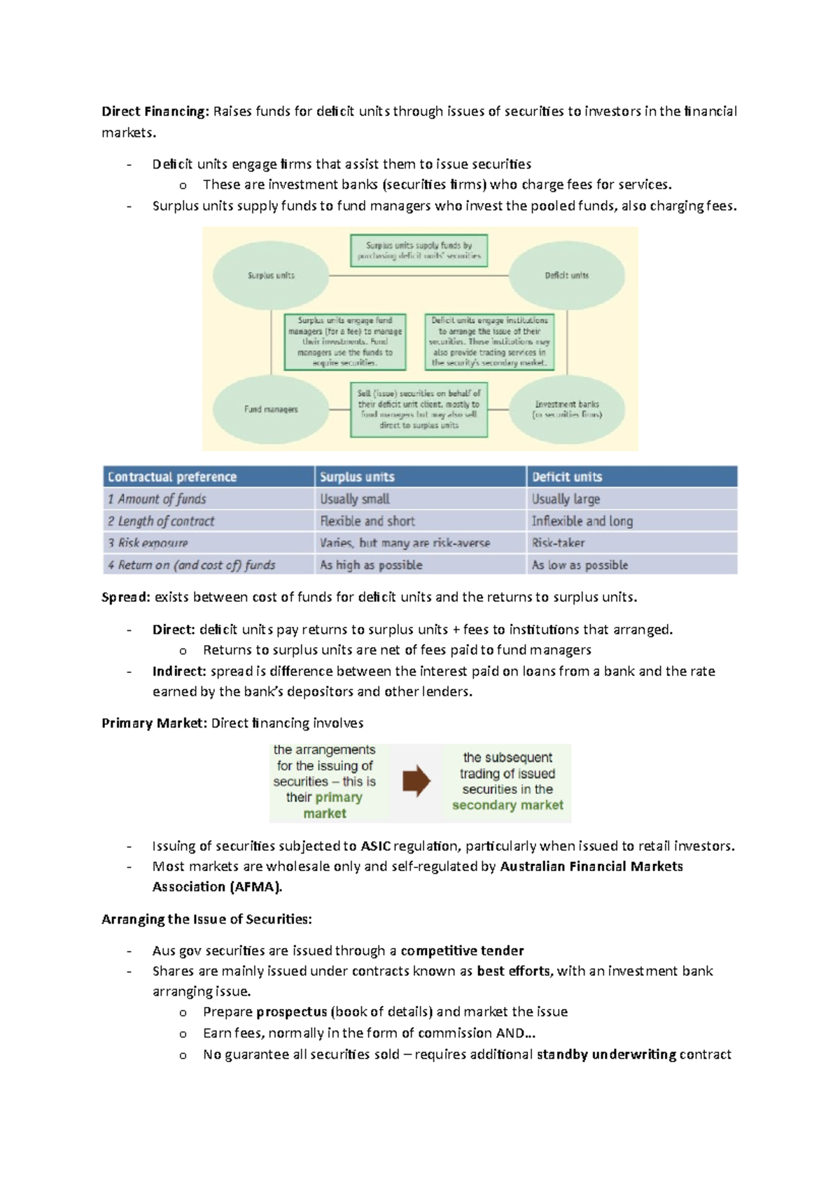 Lecture (2) Introduction To Direct Financing - Direct Financing: Raises 