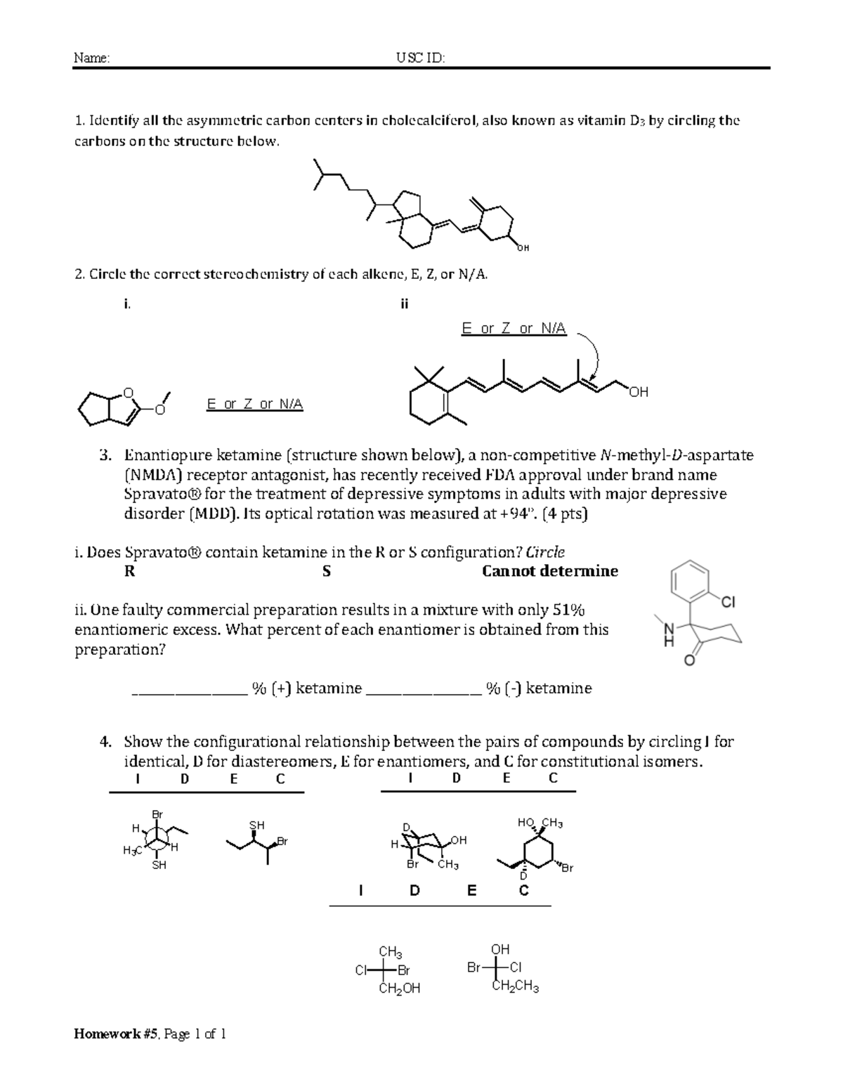 HOmework 5 - hw assingment - Name: USC ID: Homework #5 , Page 1 of 1 ...