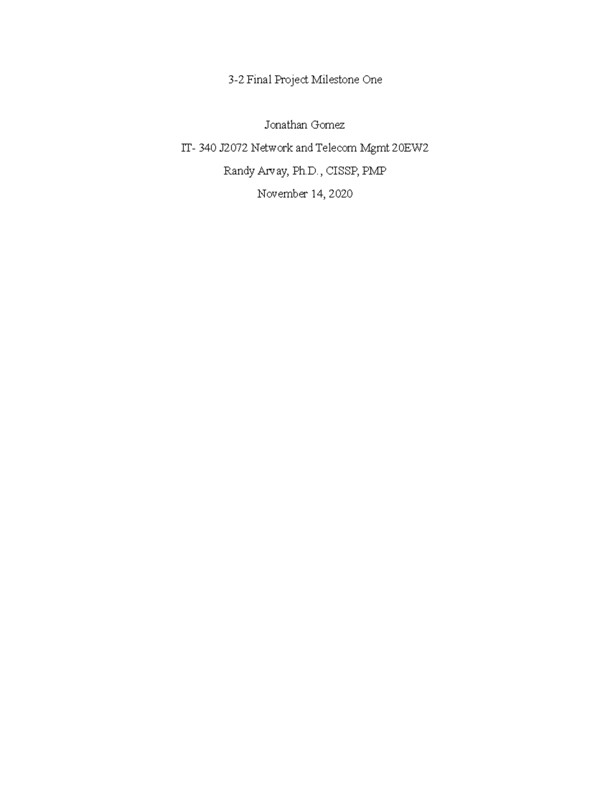 3-2 Final Project Milestone One - 3-2 Final Project Milestone One ...