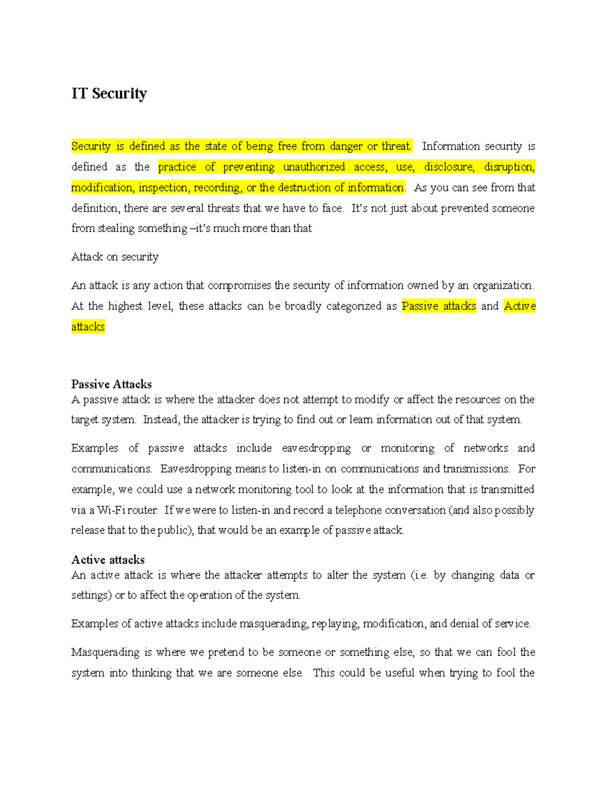 IT Security - I AM STUDENT AT ESOFT METRO CAMPAS - IT Security Security ...