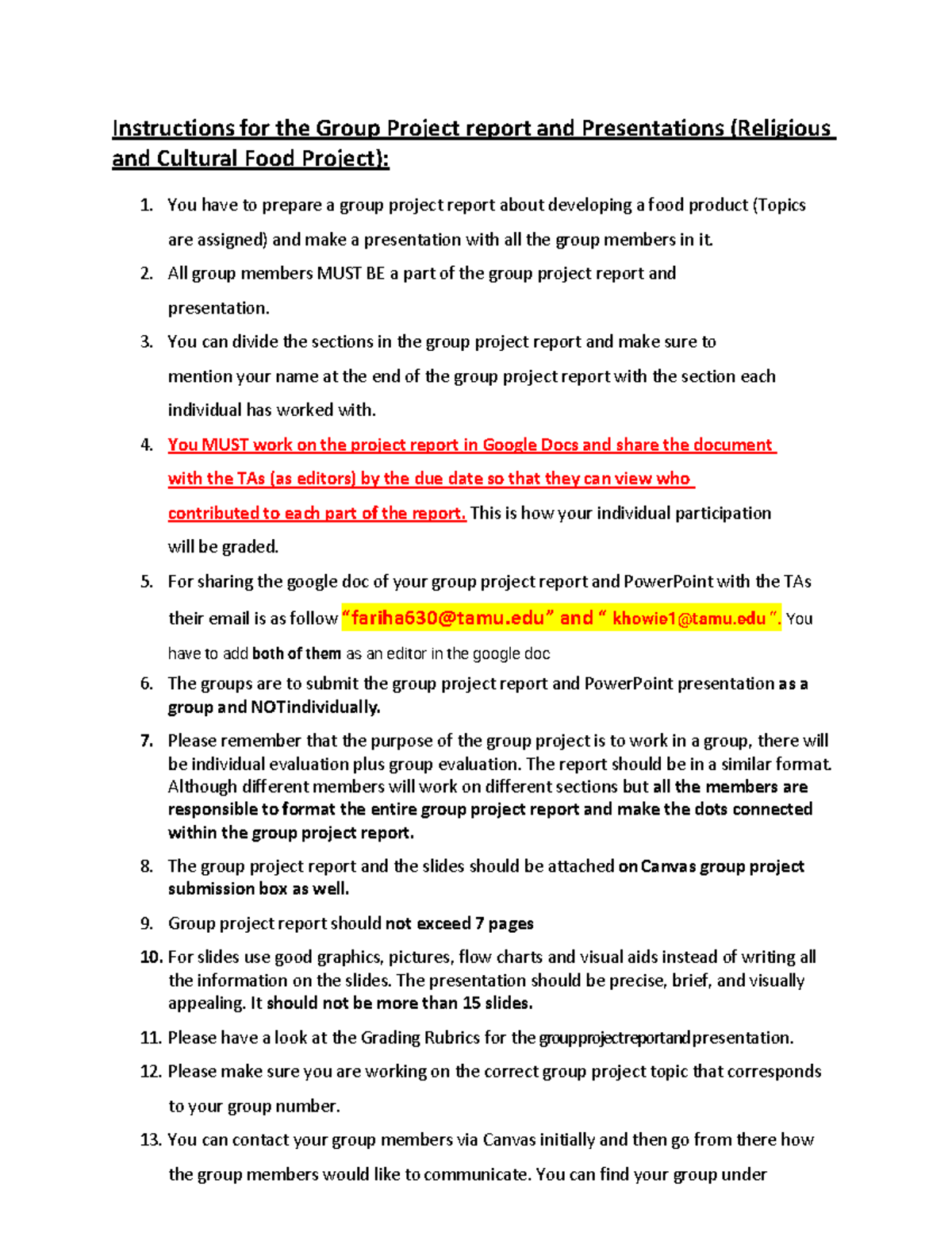 Instructions for Group Project Presentations Spring 2022 - AGRI 1329 ...