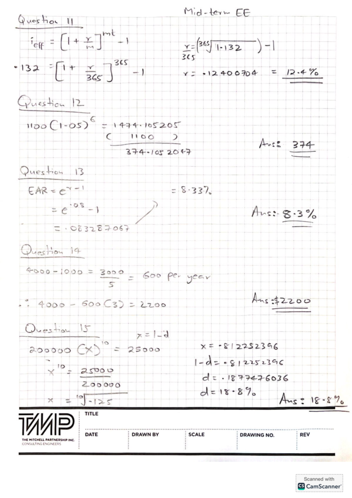 Divyesh Patel - Mid Term Solutions - Engineering Economics - EE ...