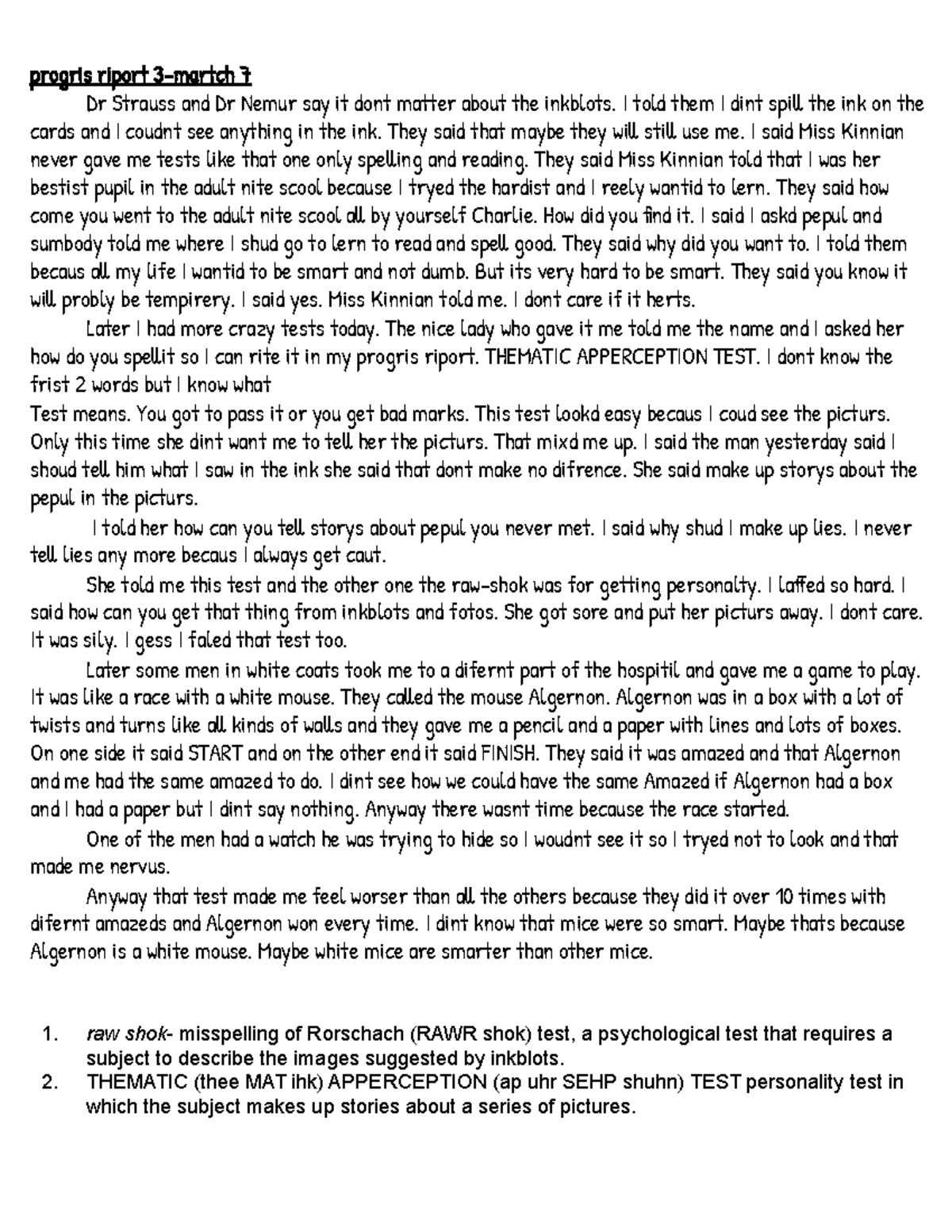 Copy of Cheyenne Mauler Flowers for Algernon Annotations 17303055