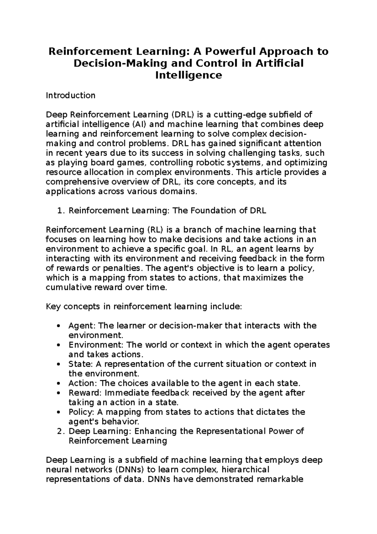 Reinforcement Learning A Powerful Approach To Decision Making And Reinforcement Learning A Powerful Approach To Decision Making And