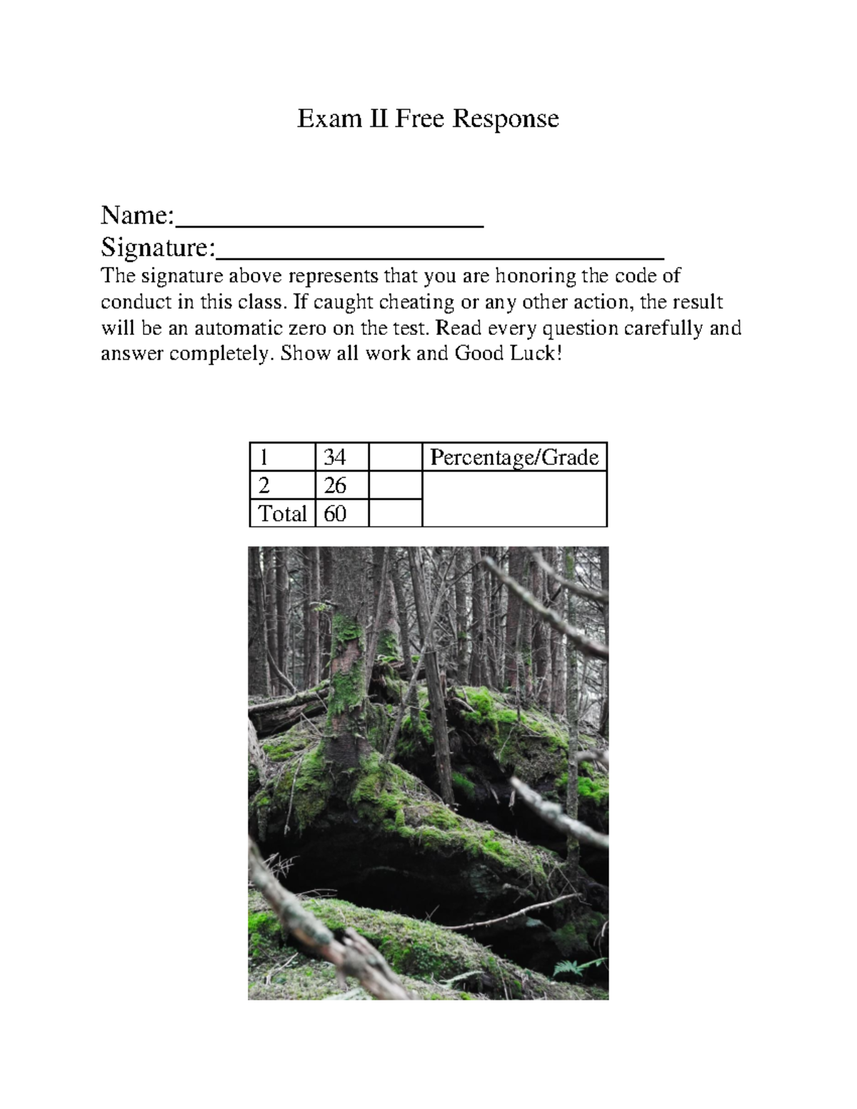 Chem 1252 Exam 2 Free Response Exam Ii Free Response Name