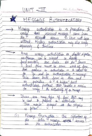 Unit2 - notes of unit 2 - Cryptography The art or science encompassing ...