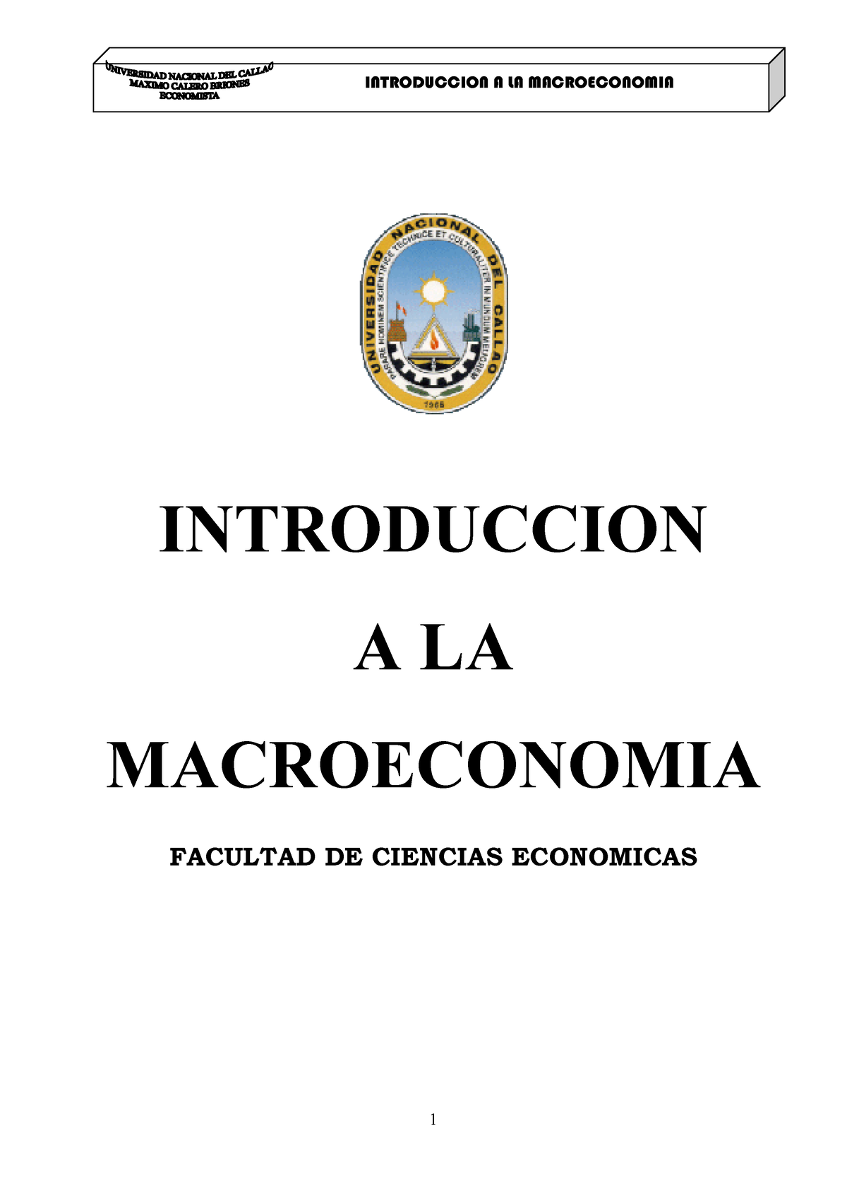 100.- Teoria.Introducción A La Macroeconomia - INTRODUCCION A LA ...