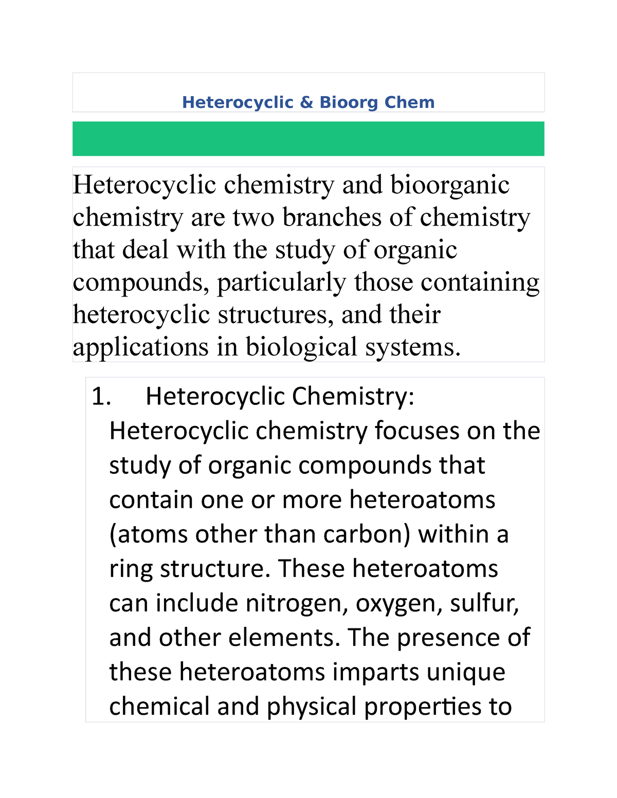 Heterocyclic And Bioorganic Chemistry - Heterocyclic & Bioorg Chem ...