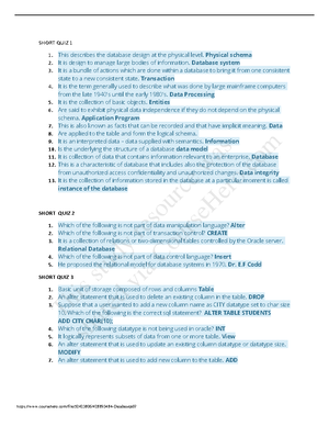Chapter 6 solutions - Answers to Review Questions What is normalization ...