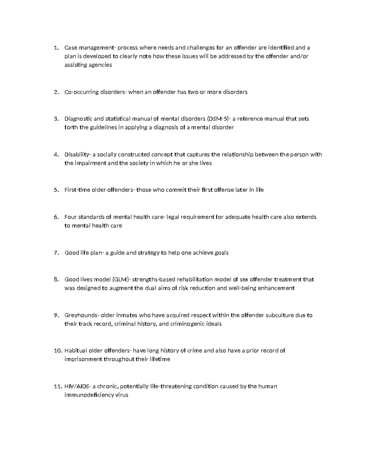 Case management - notes - Case management- process where needs and ...