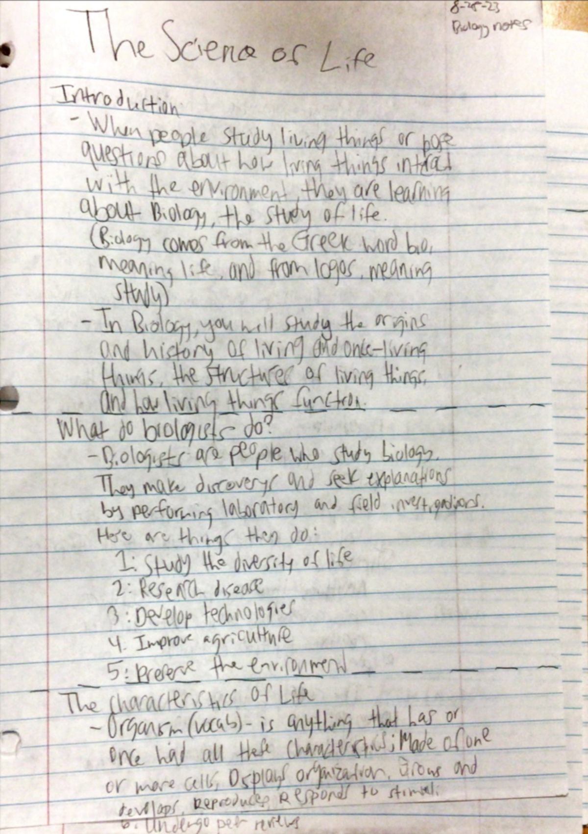 Notes for biology pages 4-16 - Studocu