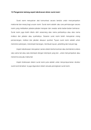 Assignment Bm Aspek Kebahasaan Office Management And Technology Studocu