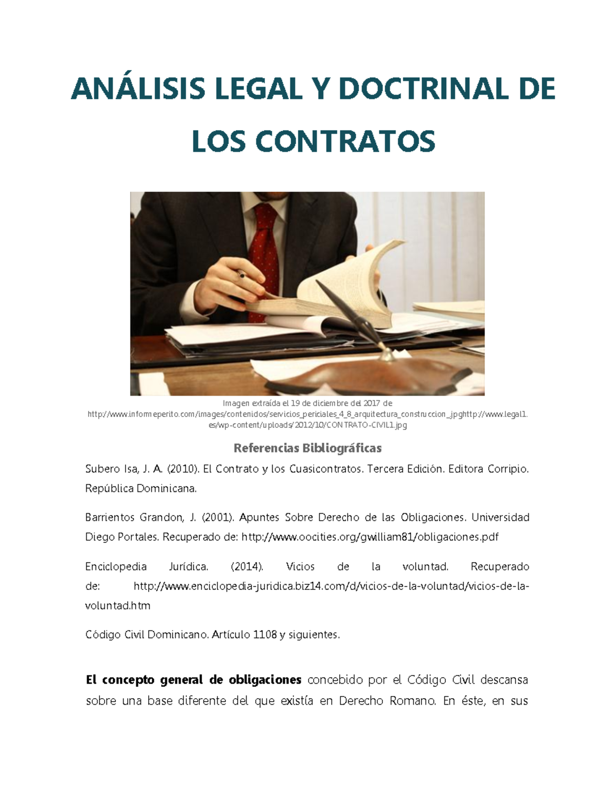 Unidad 2. Recurso 3. Análisis Legal y Doctrinal de los Contratos - AN ...