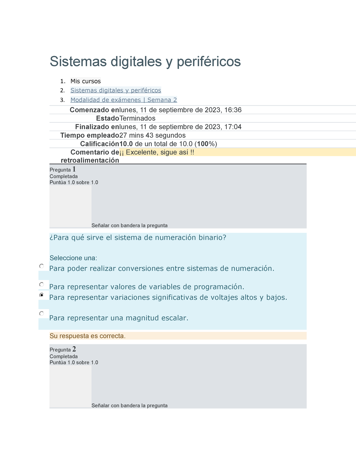 Examen Sistemas Digital Y Perifericos 2 Semana Sistemas Digitales Y