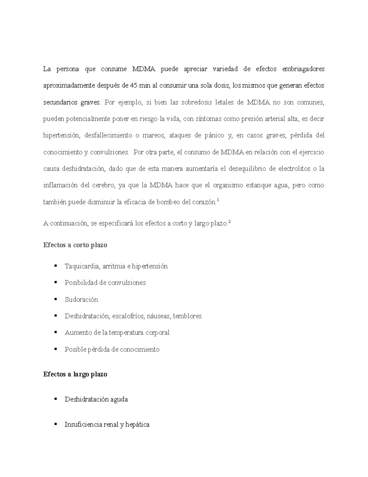Efectos DEL Extasis - NADA - La persona que consume MDMA puede apreciar ...