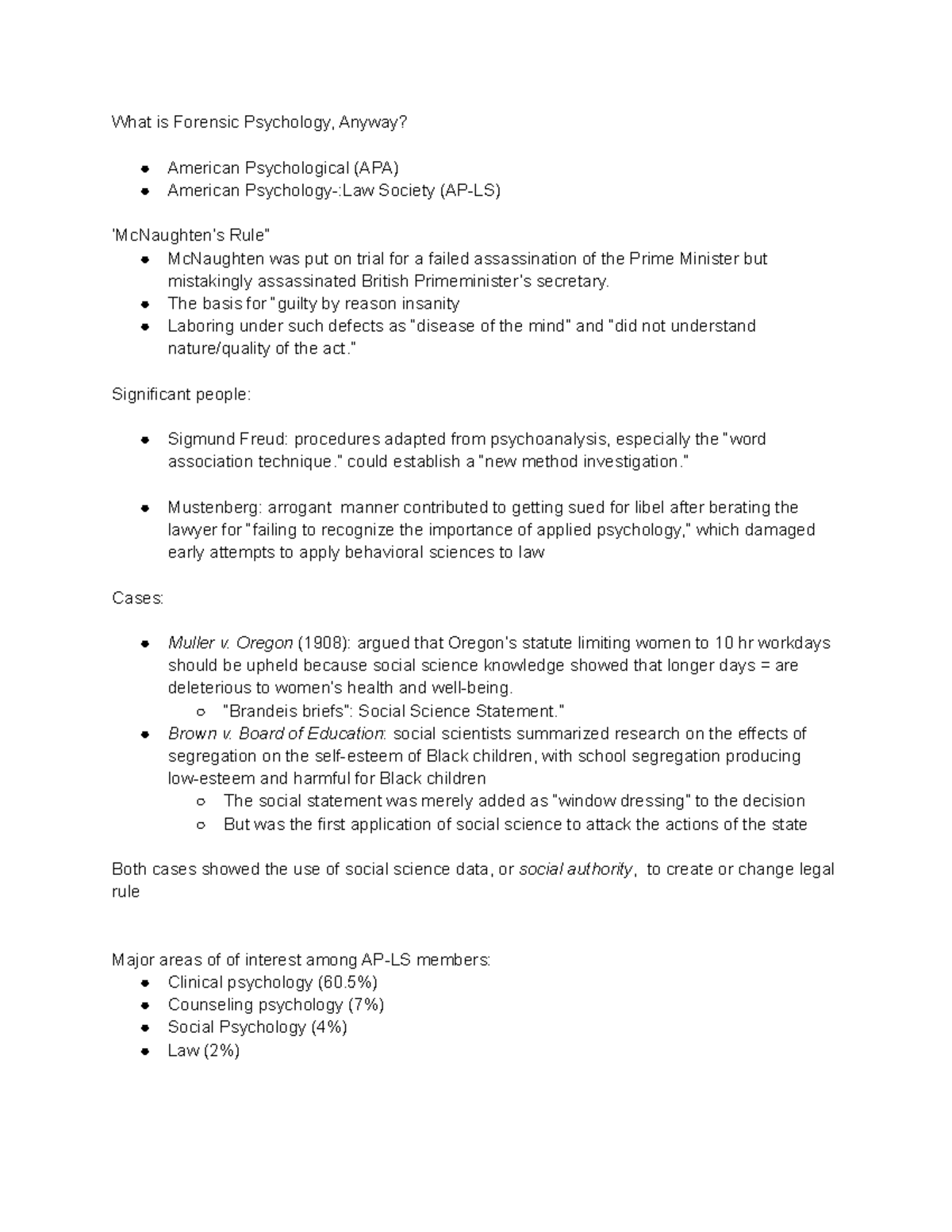 PBSI 371 Brigham Article - What Is Forensic Psychology, Anyway ...