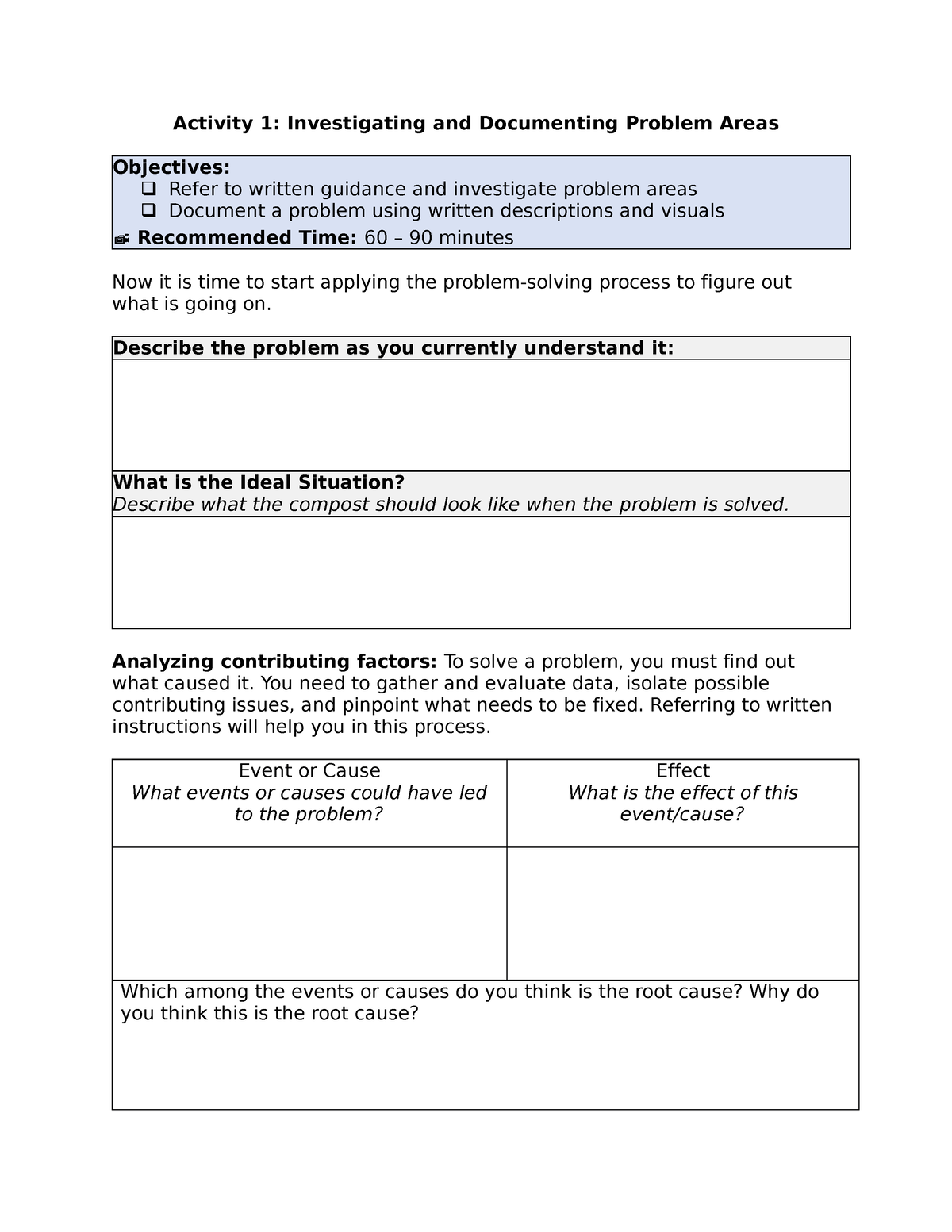 Basic competencies module 3 9 - Activity 1: Investigating and ...