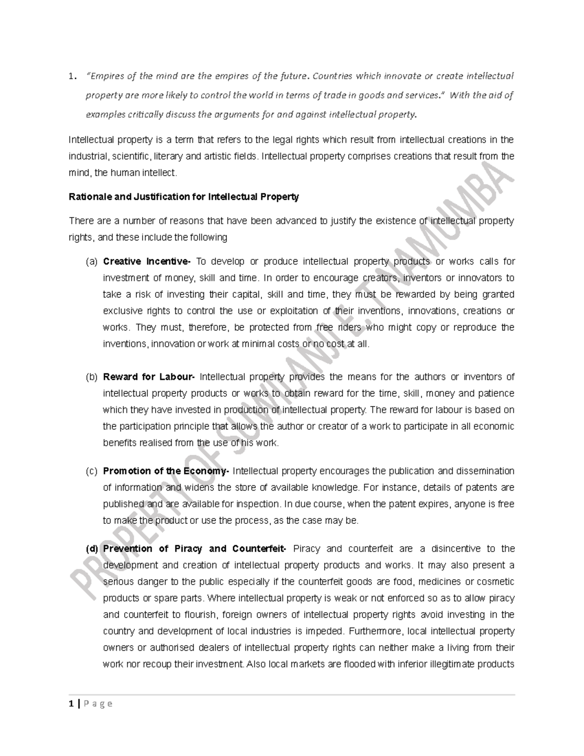 Intellectual Property Law 1 Empires Of The Mind Are The Empires Of Intellectual Property Law 1 Empires Of The Mind Are The Empires Of
